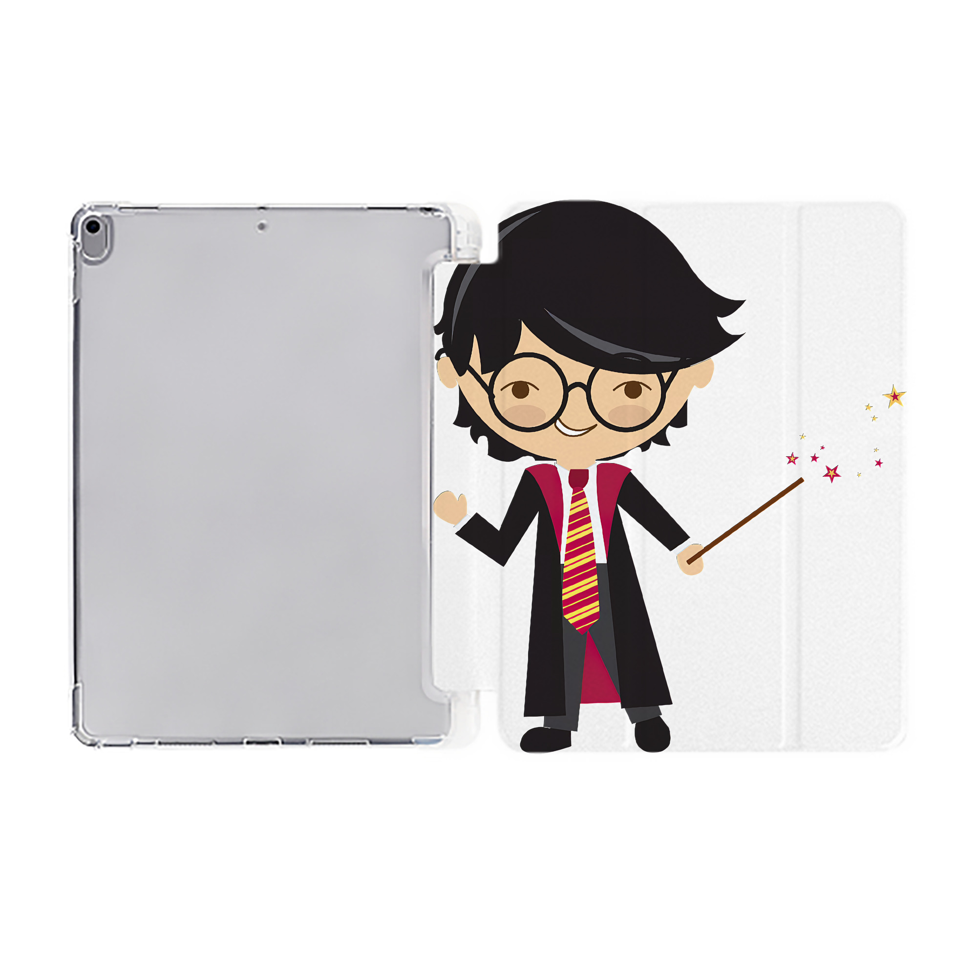 （画像用） Harry Potter ハリー・ポッターシリーズ IPad ケース ペン収納付き 三つ折りスタンド PUレザー×シリコン 対応機種9.5/10.5/10.9インチ